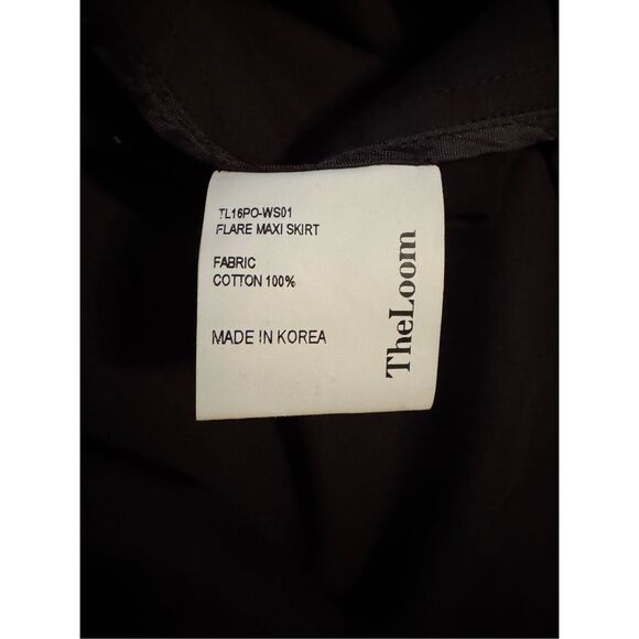 NWT New The Loom Flare Maxi Skirt Black European Brand MSRP $320 100% Cotton - Picture 12 of 13